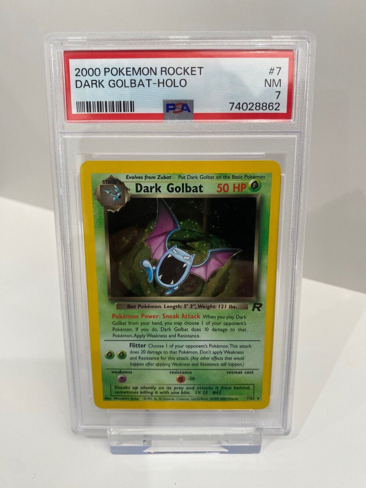 DARK GOLBAT PSA 7 HOLO POKEMON