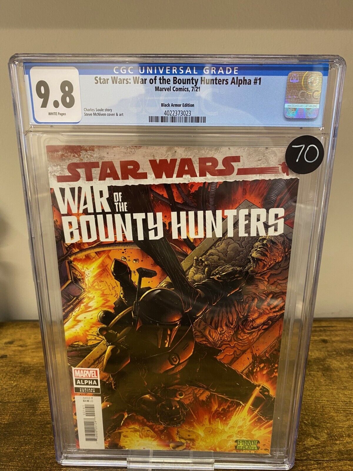 STAR WARS WAR OF THE BOUNTY HUNTERS ALPHA #1 2021 BLACK ARMOR CGC 9.8 MARVEL