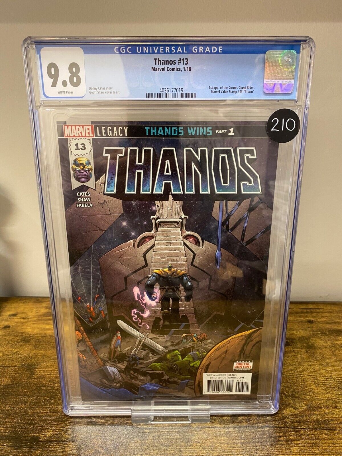 THANOS #13 2018 CGC 9.8 MARVEL