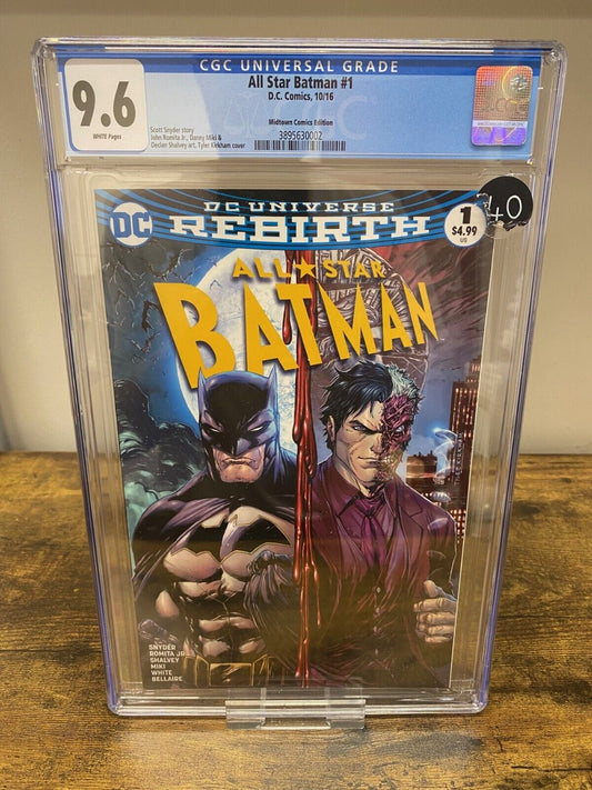 ALL STAR BATMAN #1 2016 MIDTOWN EDITION CGC 9.6 DC