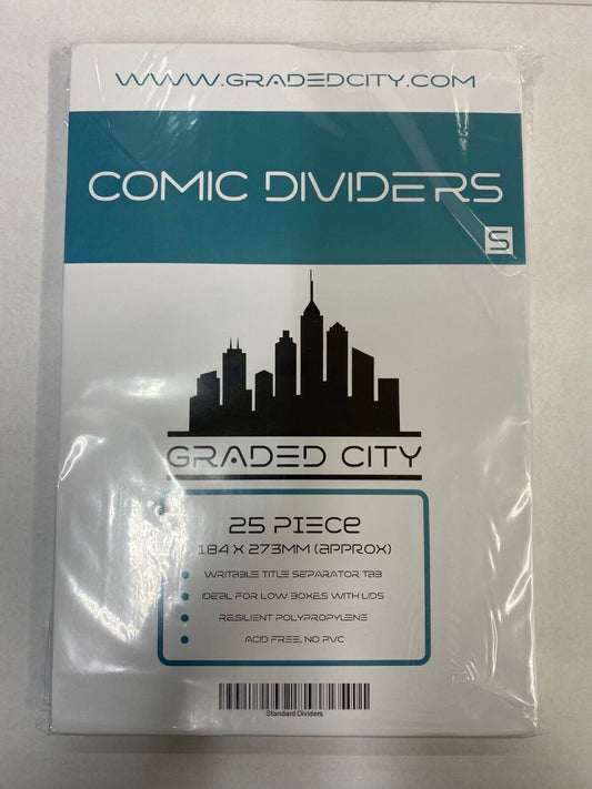 COMIC BOX DIVIDERS X10 STANDARD GRADED CITY COMICS