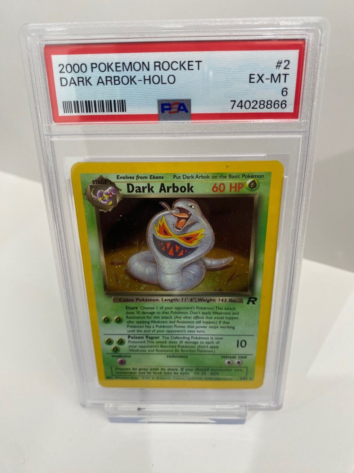 DARK ARBOK PSA 6 HOLO POKEMON