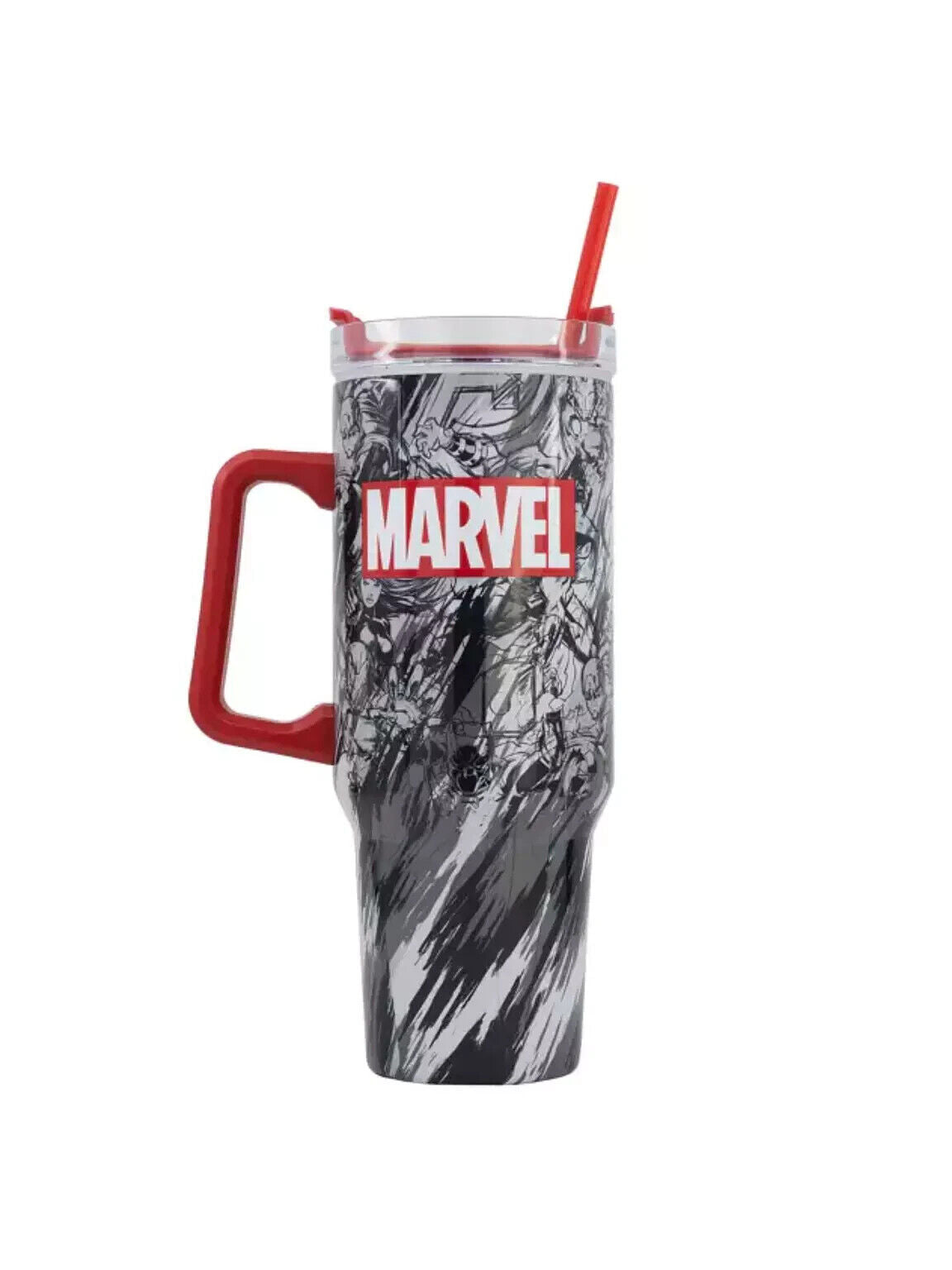 MARVEL PATTERN STAINLESS STEEL XXL RAMBLER MUG OFFICIAL MERCHANDISE